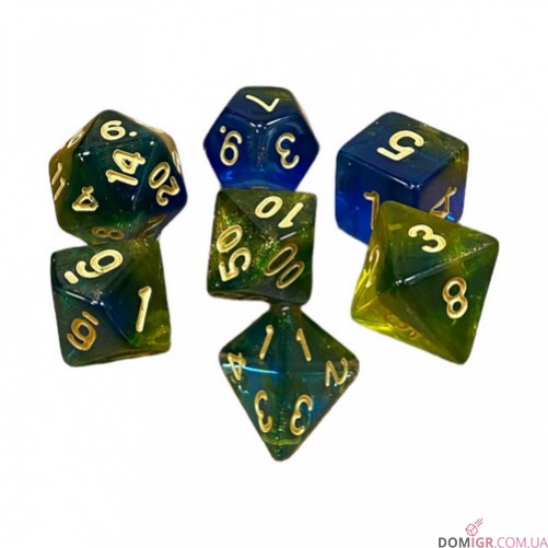 Набор кубиков - Double Color Glitter 7 Dice Set (в ассортименте)